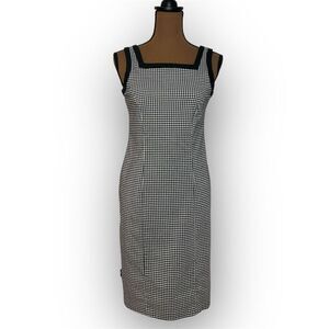 AGB Dress Byer California Vintage Black & White Gingham Plaid Print, Women’s 6